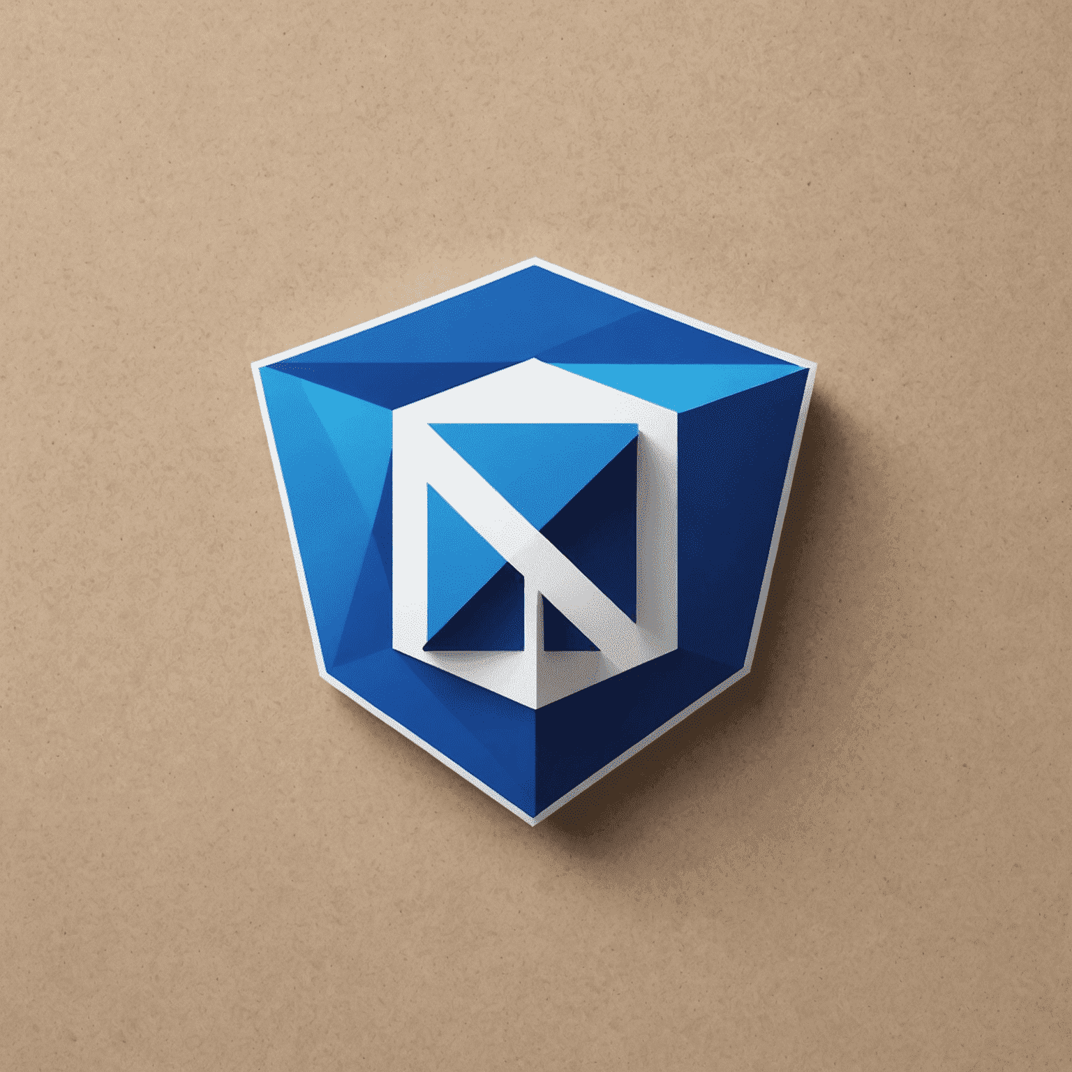 Comnpound logo - A sleek, modern design with geometric patterns in electric blue and white