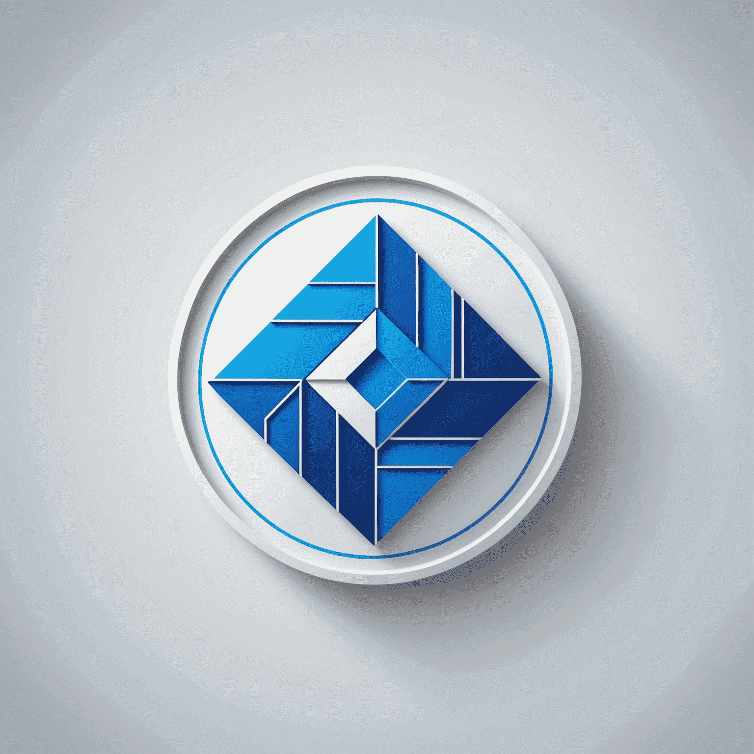 Comnpound logo - A sleek, modern design with geometric patterns in electric blue and white