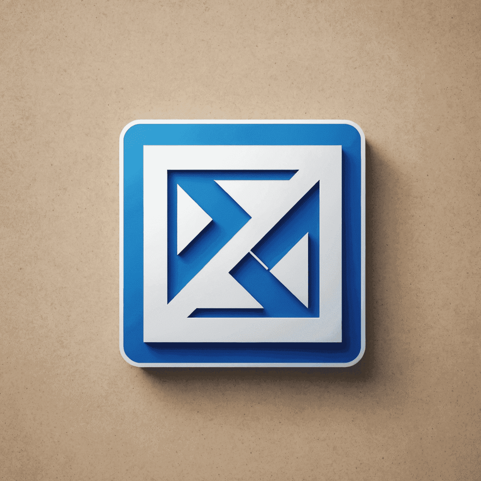 Comnpound logo - A sleek, modern design with geometric patterns in electric blue and white