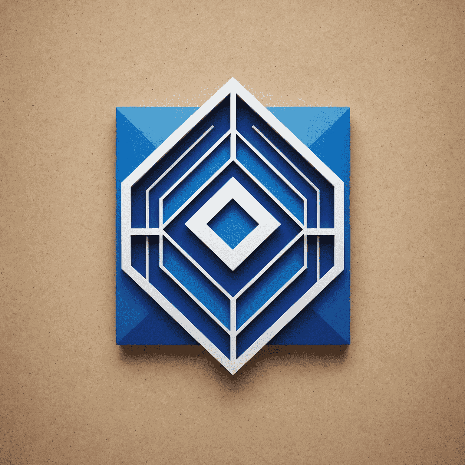 Comnpound logo - A sleek, modern design with geometric patterns in electric blue and white